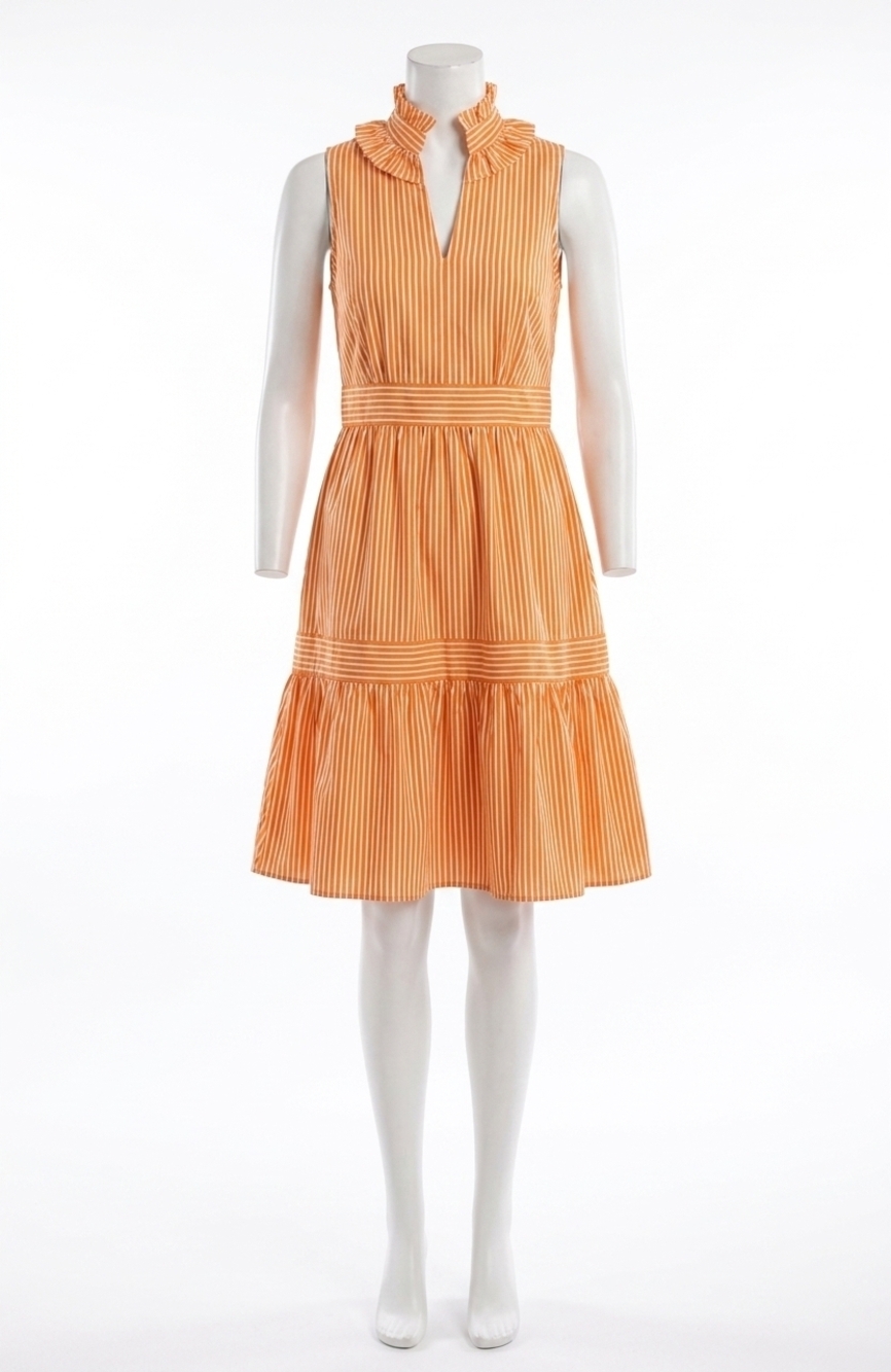 NEW GRETCHEN SCOTT hope dress in orange & white stripe